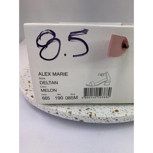 Alex Marie Deltan Style Cork Insert Block Heels Women's size 8.5, melon - Picture 13 of 14